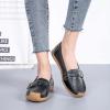 imageWomens Comfort Leather Loafers Casual Wild Driving Flats AntiCollision Moccasins Soft Daily Walking ShoesBBlack