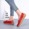 imageWomens Comfort Leather Loafers Casual Wild Driving Flats AntiCollision Moccasins Soft Daily Walking ShoesBRed