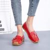 imageWomens Comfort Leather Loafers Casual Wild Driving Flats AntiCollision Moccasins Soft Daily Walking ShoesBRed