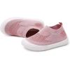 imageSOFMUO Baby FirstWalking Shoes 14 Years Toddler Trainers Sneakers Infant Boys Girls Non Slip Soft Sole Little Kid Mesh Outdoor ShoesAPink