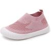 imageSOFMUO Baby FirstWalking Shoes 14 Years Toddler Trainers Sneakers Infant Boys Girls Non Slip Soft Sole Little Kid Mesh Outdoor ShoesAPink