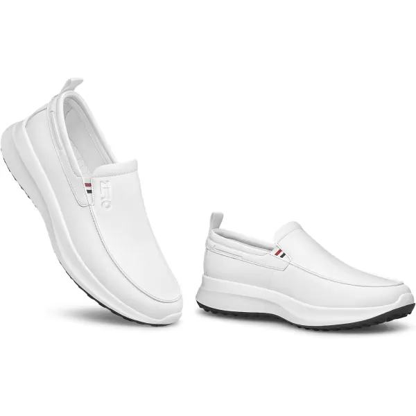 Loafers Mens Platform Sneakers Convenient to Put on and take Off R121822 AutumnWhite
