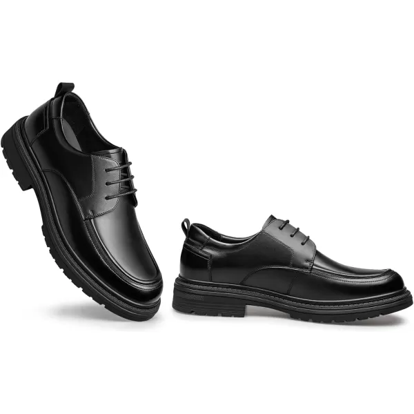 Mens Derby Shoes  Genuine Leather Comfortable Casual B33013 23 WinterBlack