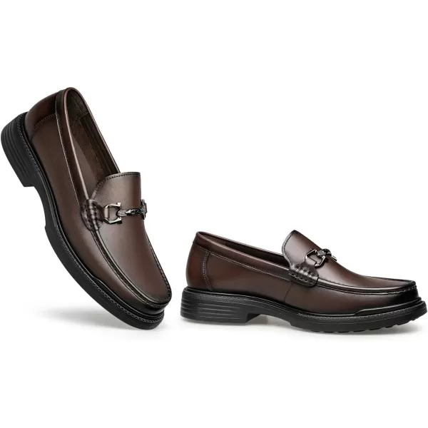 Mens Horsebit Loafers ampamp Slipons Oxford Leather Shoes for Men XDF1868 24 SpringBrown