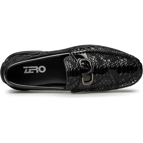 Mens Loafers ampamp Slipons Leather Soft Sole Simple with Gold Buckle N1309723 SpringBlack