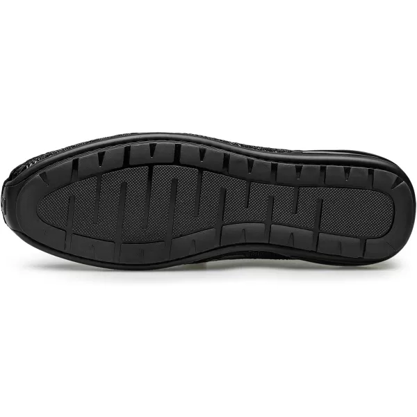 Mens Loafers ampamp Slipons Leather Soft Sole Simple with Gold Buckle N1309723 SpringBlack