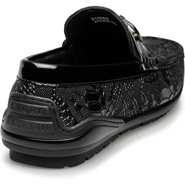Mens Loafers ampamp Slipons Leather Soft Sole Simple with Gold Buckle N1309723 SpringBlack