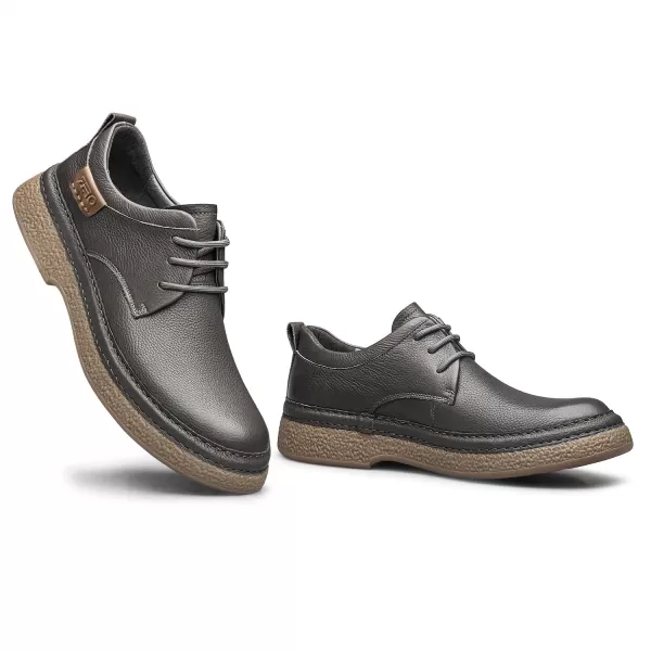 Mens Outdoor Sneakers Wide Width Genuine Leather Shoes G33606 23 WinterGrey