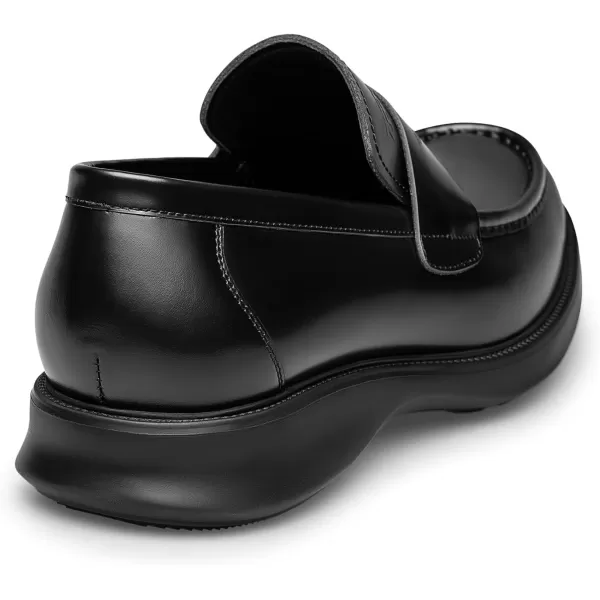 Mens Penny Loafers  Thick Sole Genuine Leather D33381 23 WinterBlack