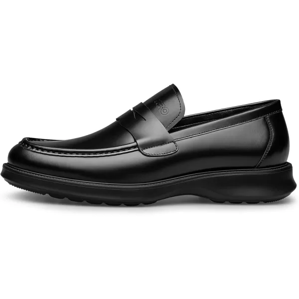 Mens Penny Loafers  Thick Sole Genuine Leather D33381 23 WinterBlack