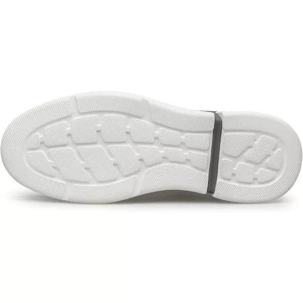 Mens Sneakers  Genuine Leather PullOn Laceless Shoes Convenient and Quick R33571 23 WinterWhite