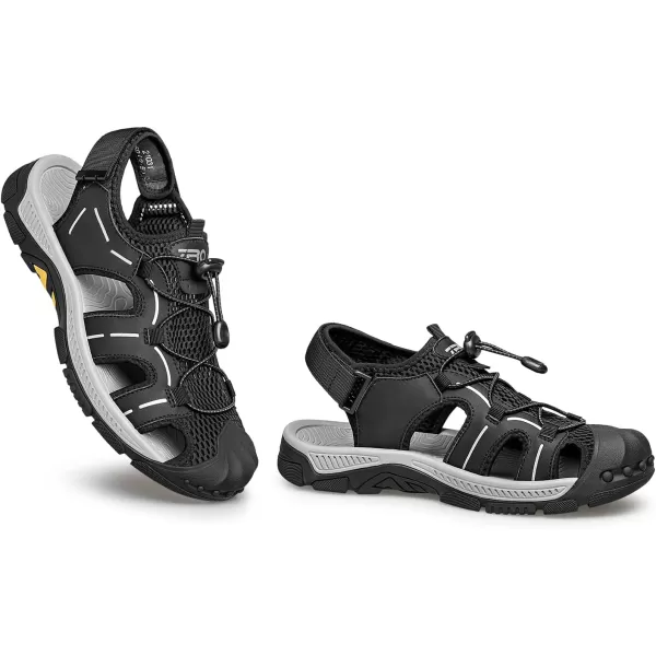 Mens sandals leather for casual steel toe shoes for men 22 modelBlack