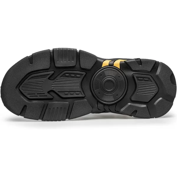 Mens sandals leather for casual steel toe shoes for men 22 modelBlack