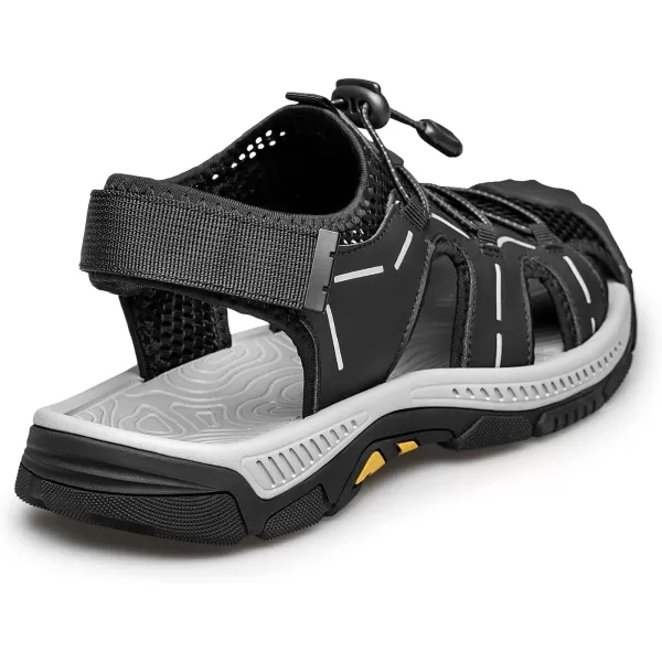 Mens sandals leather for casual steel toe shoes for men 22 modelBlack
