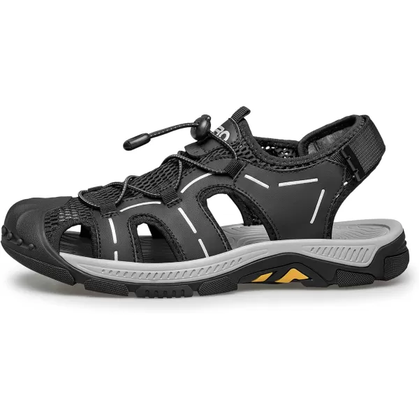 Mens sandals leather for casual steel toe shoes for men 22 modelBlack