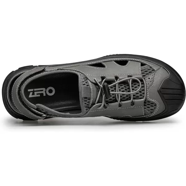 ZRO Mens Athletic Outdoor Sandals simple leather sandals for men R1318923 SpringGrey