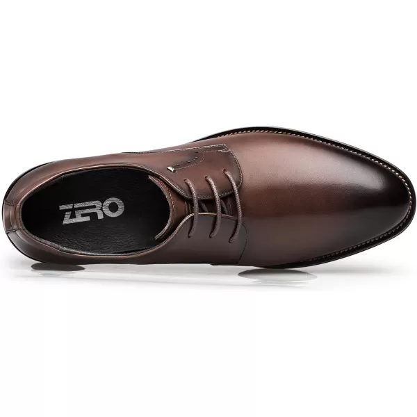 ZRO Mens B572 Full Grain Business Oxfords ShoesBrown
