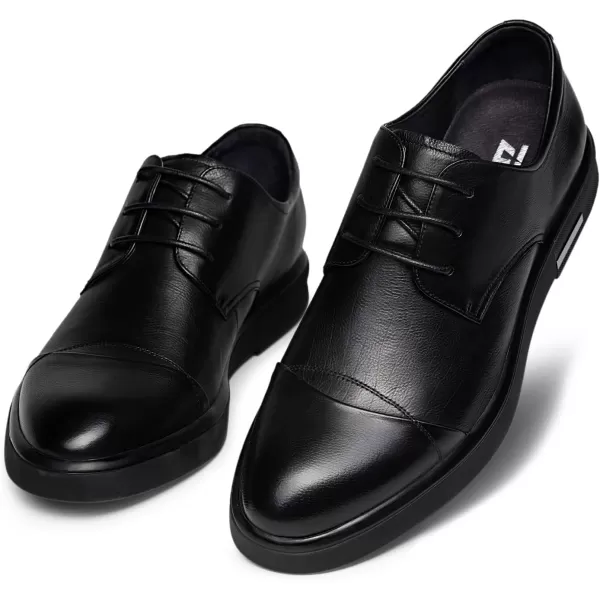 ZRO Mens C130 Cap Toe Casual Business OxfordsBlack