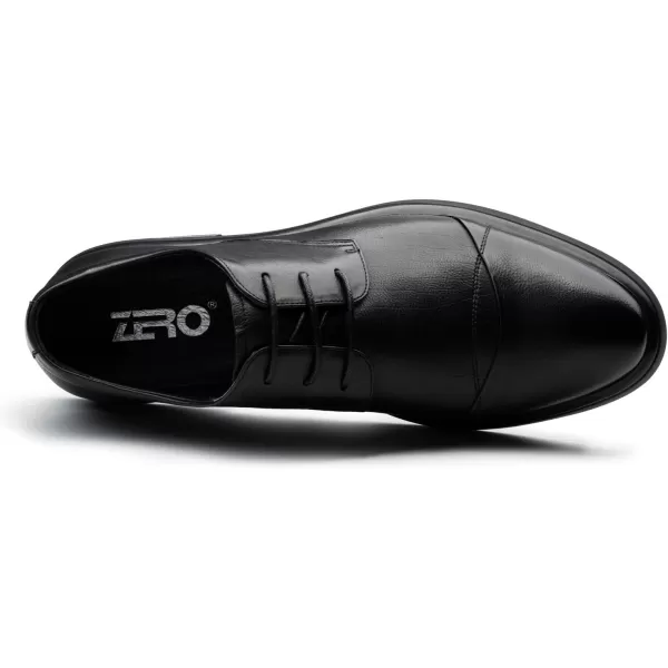 ZRO Mens C130 Cap Toe Casual Business OxfordsBlack