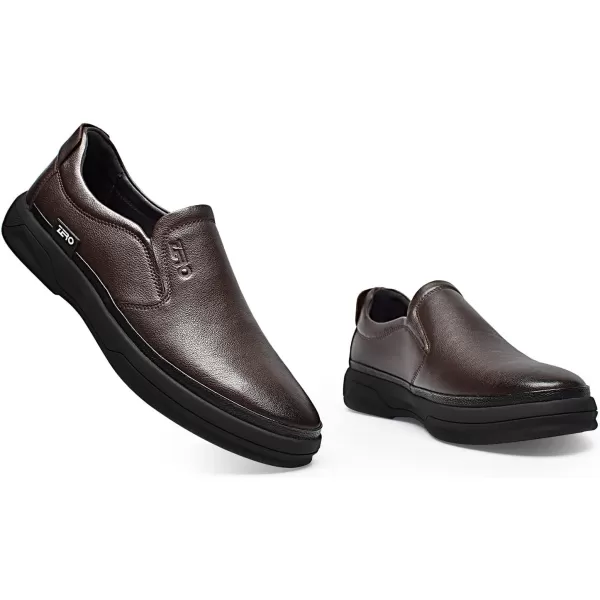 ZRO Mens D528 Elastic Dress LoaferBrown