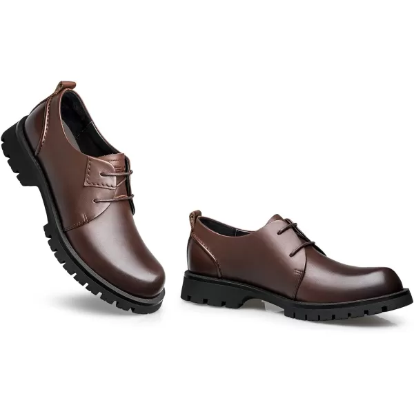 ZRO Mens D802 Slip Resistant Casual OxfordsBrown