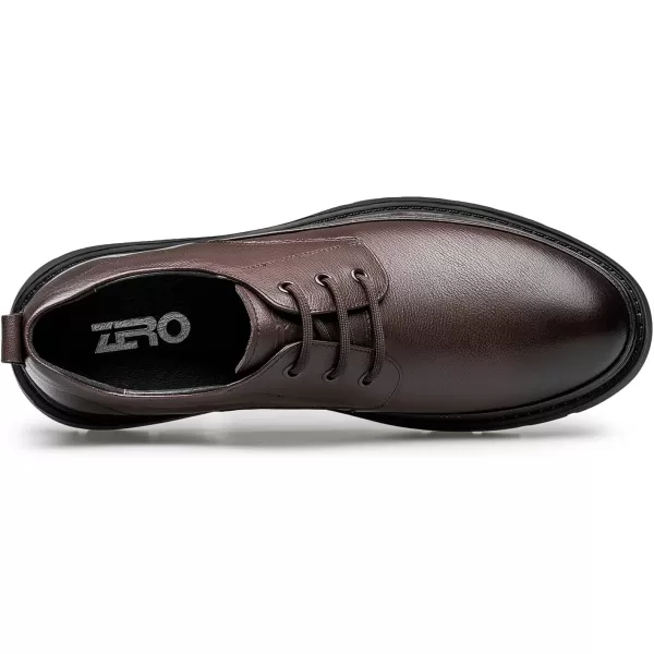 ZRO Mens D901 Plain Toe Classic Business OxfordsBrown