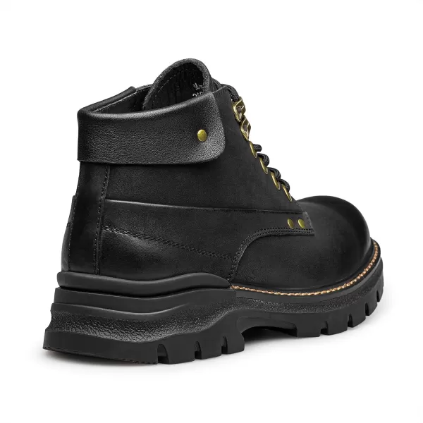ZRO Mens Genuine Leather Boots with Thick Soles H35709D 23 WinterBlack