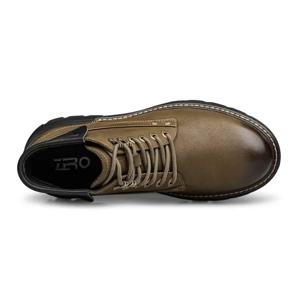 ZRO Mens Genuine Leather Boots with Thick Soles H35709D 23 WinterBrown