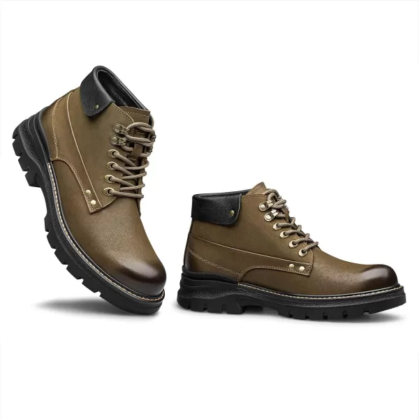 ZRO Mens Genuine Leather Boots with Thick Soles H35709D 23 WinterBrown