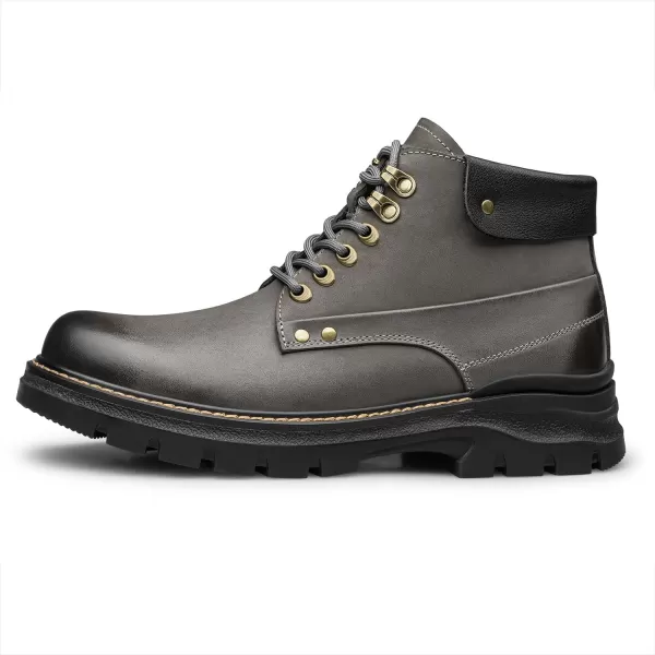 ZRO Mens Genuine Leather Boots with Thick Soles H35709D 23 WinterGrey