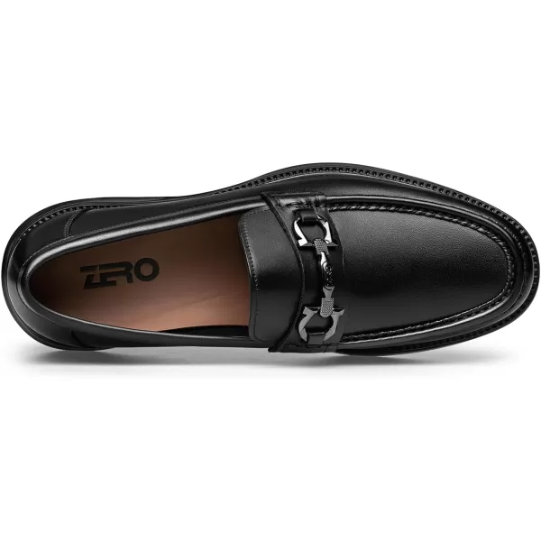 ZRO Mens Horsebit Loafers Comfort Wide Soft Leather Shoes for Men XDF1873 24 SpringBlack
