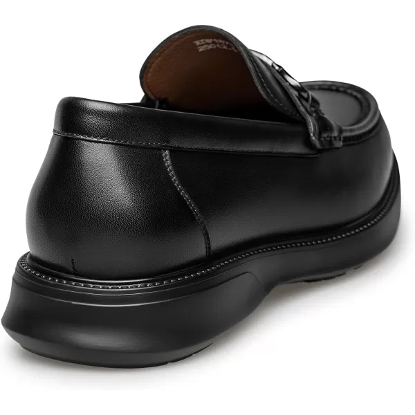 ZRO Mens Horsebit Loafers Comfort Wide Soft Leather Shoes for Men XDF1873 24 SpringBlack