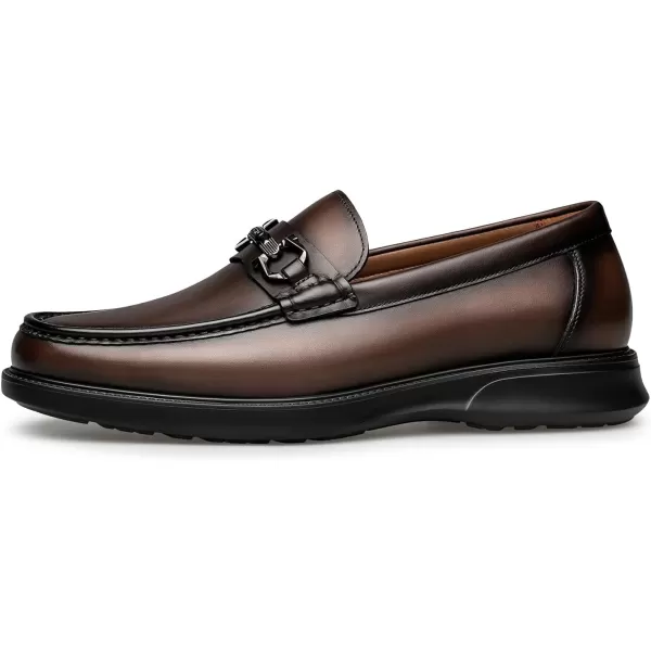 ZRO Mens Horsebit Loafers Comfort Wide Soft Leather Shoes for Men XDF1873 24 SpringBrown