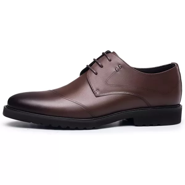 ZRO Mens J052 Cap Toe Modern Dress OxfordsBrown