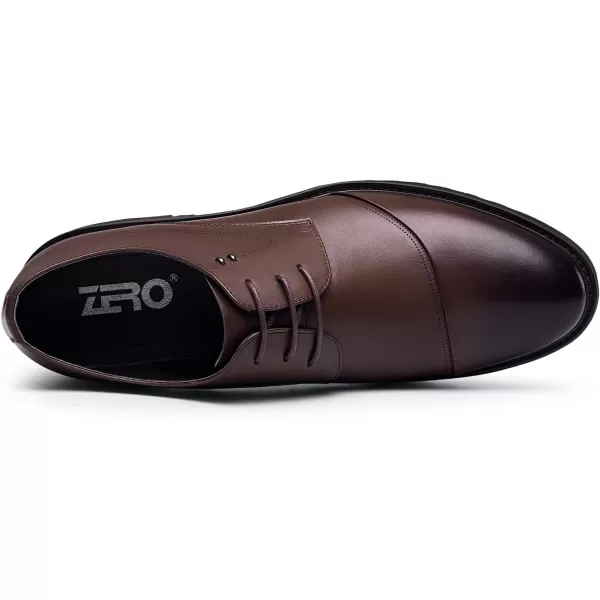 ZRO Mens J052 Cap Toe Modern Dress OxfordsBrown
