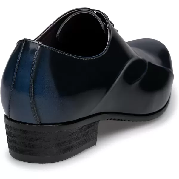 ZRO Mens Lace Up Formal Modern Oxford Dress ShoesBlue