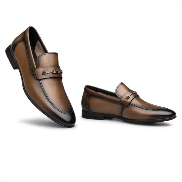 ZRO Mens Loafers ampamp Slipons for Dress Shoes Leather Soft Formal Penny Loafer B1316923 SpringBrown