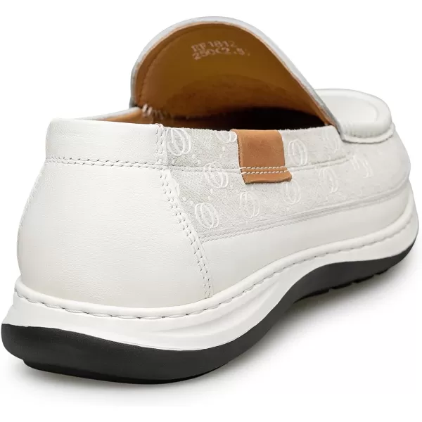ZRO Mens driving shoes loafers leather slip on shoes for men RF1812 24 SpringWhite