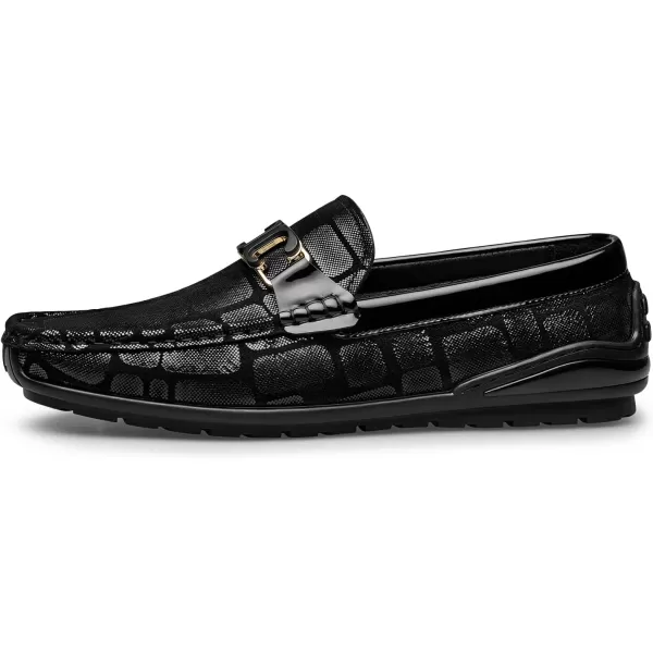 ZRO Mens loafers ampamp slipons Alligator pattern Driving shoes for men N1309823 SpringBlack