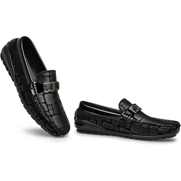 ZRO Mens loafers ampamp slipons Alligator pattern Driving shoes for men N1309823 SpringBlack