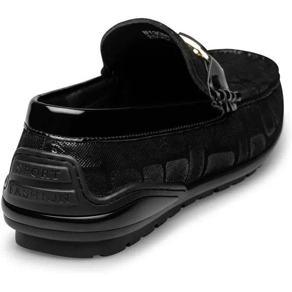 ZRO Mens loafers ampamp slipons Alligator pattern Driving shoes for men N1309823 SpringBlack