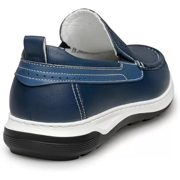 ZRO Mens loafers ampamp slipons wide driving leather shoes for men RF1807 24 SpringBlue