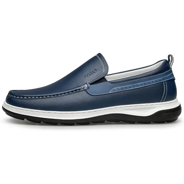 ZRO Mens loafers ampamp slipons wide driving leather shoes for men RF1807 24 SpringBlue