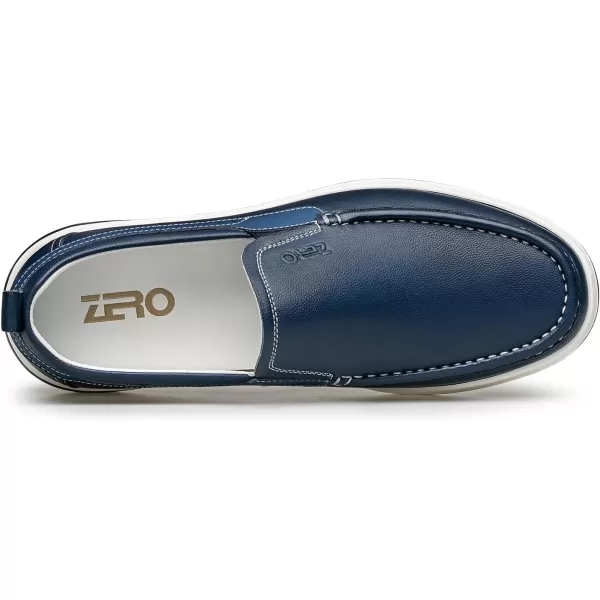 ZRO Mens loafers ampamp slipons wide driving leather shoes for men RF1807 24 SpringBlue