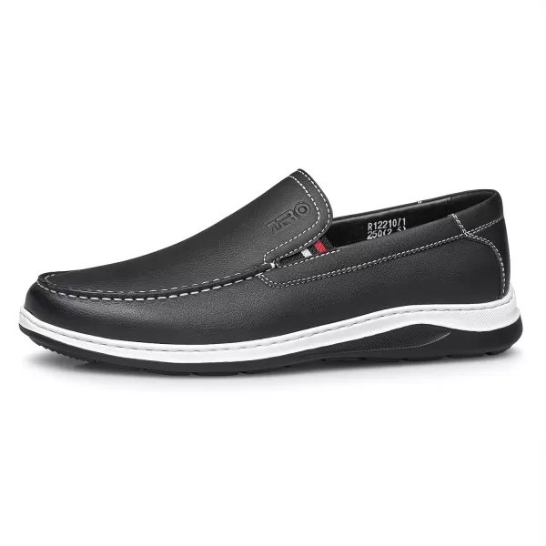 ZRO Mens loafers ampamp slipons wide width driving shoes for men leather 22 modelBlack