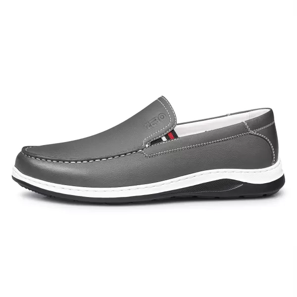 ZRO Mens loafers ampamp slipons wide width driving shoes for men leather 22 modelGrey