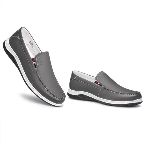 ZRO Mens loafers ampamp slipons wide width driving shoes for men leather 22 modelGrey