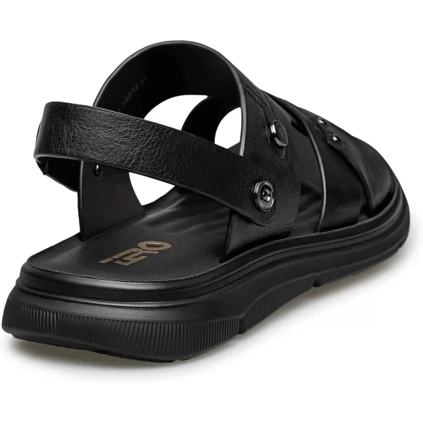ZRO Mens outdoor sandals Anti slip thick bottom water leather shoes for men R2320123 SpringBlack