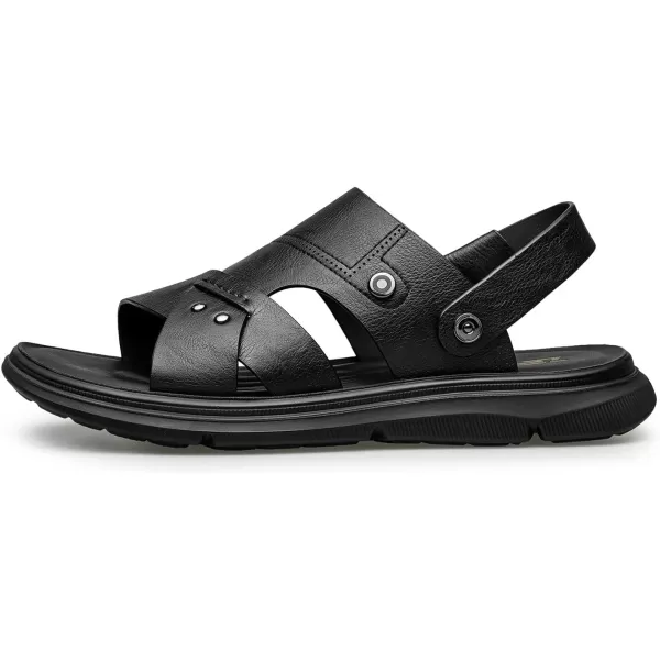 ZRO Mens outdoor sandals Anti slip thick bottom water leather shoes for men R2320123 SpringBlack