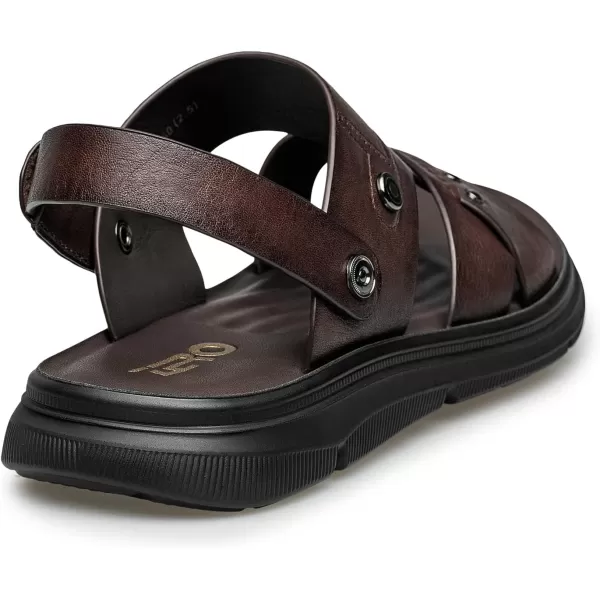 ZRO Mens outdoor sandals Anti slip thick bottom water leather shoes for men R2320123 SpringBrown